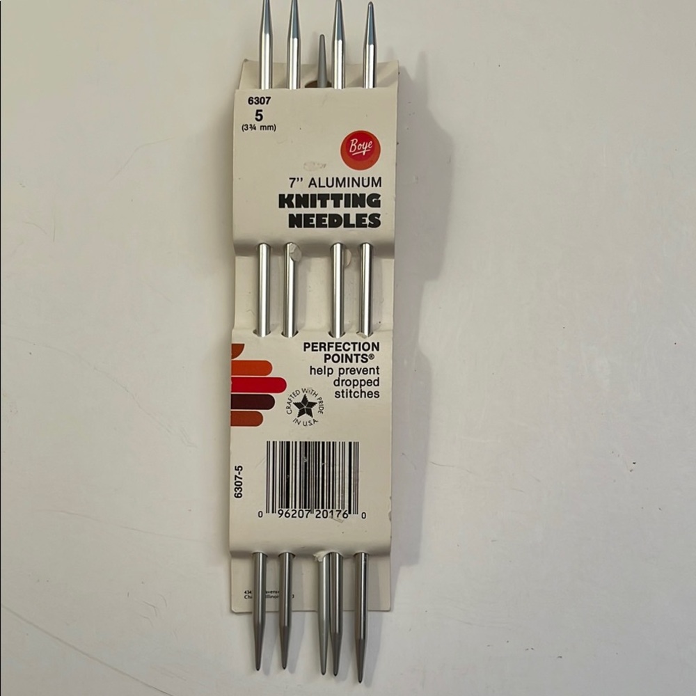 Boye 7" Aluminum Knitting Needles Size 5